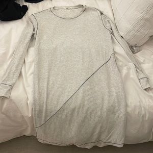 Rag and bone ribbed grey long sleeve dress